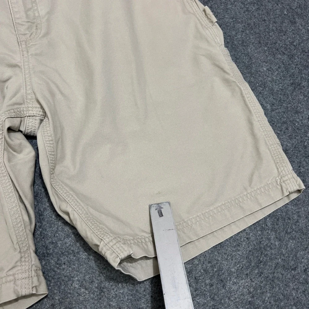Carhartt B147 Loose Fit Canvas Carpenter Shorts Tan Khaki Men's Size 36 Workwear